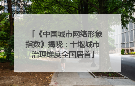 《中国城市网络形象指数》揭晓：十堰城市治理维度全国居首