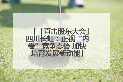「直击股东大会」四川长虹：正视“内卷”竞争态势 加快培育发展新动能