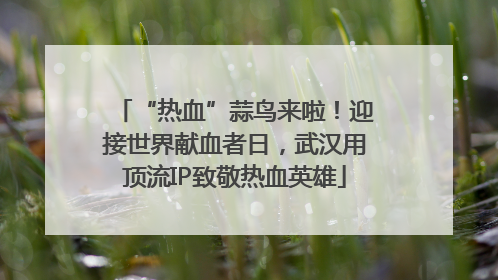 “热血”蒜鸟来啦！迎接世界献血者日，武汉用顶流IP致敬热血英雄