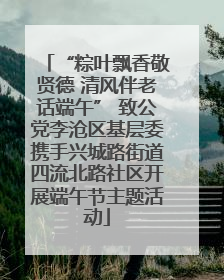 “粽叶飘香敬贤德 清风伴老话端午” 致公党李沧区基层委携手兴城路街道四流北路社区开展端午节主题活动