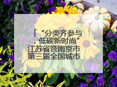 “分类齐参与，低碳新时尚”江苏省暨南京市第三届全国城市生活垃圾分类宣传周正式启动