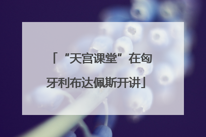 “天宫课堂”在匈牙利布达佩斯开讲