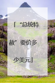 “总统特赦”要价多少美元