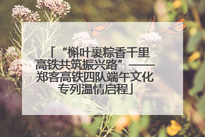 “槲叶裹粽香千里 高铁共筑振兴路”——郑客高铁四队端午文化专列温情启程