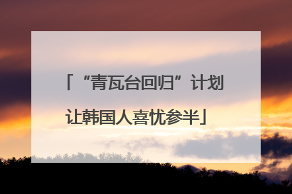 “青瓦台回归”计划让韩国人喜忧参半