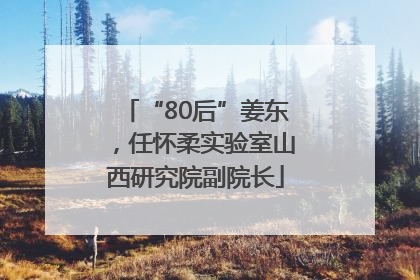 “80后”姜东，任怀柔实验室山西研究院副院长