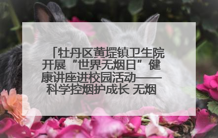 牡丹区黄堽镇卫生院开展“世界无烟日”健康讲座进校园活动——科学控烟护成长 无烟环境助健康