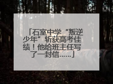 石室中学“叛逆少年”斩获高考佳绩！他给班主任写了一封信……