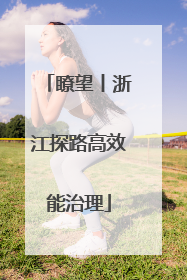 瞭望丨浙江探路高效能治理