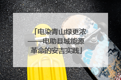 电染青山绿更浓——电助县域能源革命的安吉实践