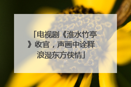 电视剧《淮水竹亭》收官，声画中诠释浪漫东方侠情