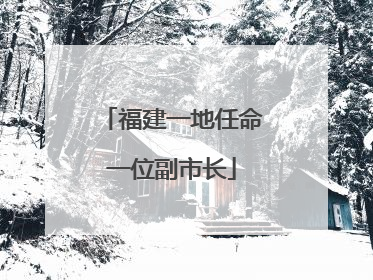福建一地任命一位副市长