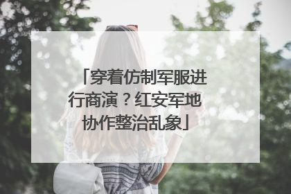 穿着仿制军服进行商演？红安军地协作整治乱象