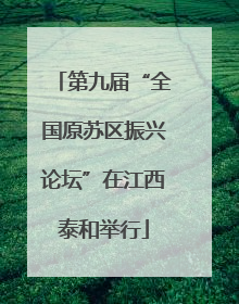 第九届“全国原苏区振兴论坛”在江西泰和举行