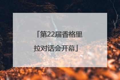 第22届香格里拉对话会开幕