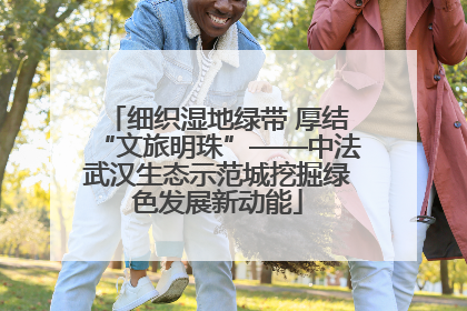 细织湿地绿带 厚结“文旅明珠”——中法武汉生态示范城挖掘绿色发展新动能