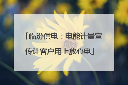临汾供电：电能计量宣传让客户用上放心电