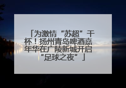 为激情“苏超”干杯！扬州青岛啤酒嘉年华在广陵新城开启“足球之夜”