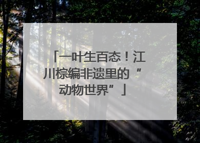 一叶生百态！江川棕编非遗里的“动物世界”