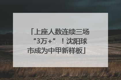 上座人数连续三场“3万+”！沈阳球市成为中甲新样板