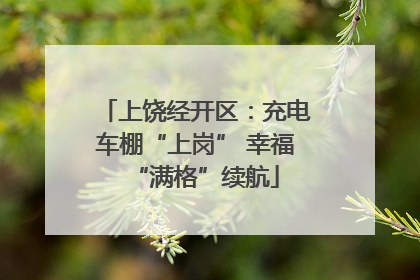 上饶经开区：充电车棚“上岗” 幸福“满格”续航