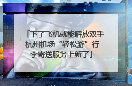 下了飞机就能解放双手 杭州机场“轻松游”行李寄送服务上新了