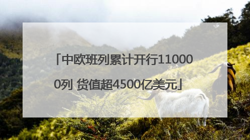 中欧班列累计开行110000列 货值超4500亿美元