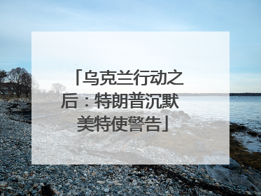 乌克兰行动之后：特朗普沉默 美特使警告
