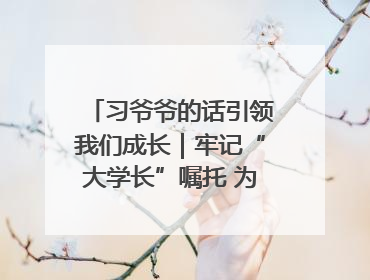 习爷爷的话引领我们成长｜牢记“大学长”嘱托 为接过父辈接力棒全力以赴
