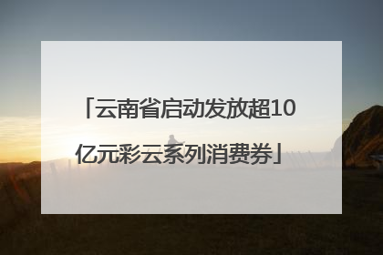 云南省启动发放超10亿元彩云系列消费券