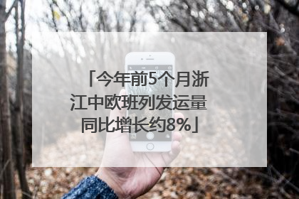 今年前5个月浙江中欧班列发运量同比增长约8%
