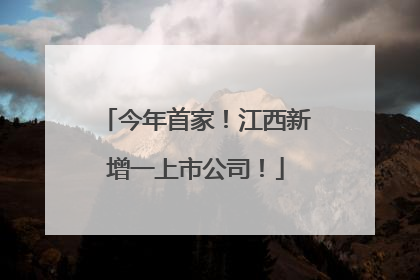 今年首家！江西新增一上市公司！