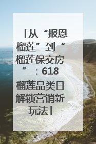 从“报恩榴莲”到“榴莲保交房”：618榴莲品类日解锁营销新玩法