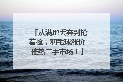 从满地丢弃到抢着捡，羽毛球涨价催热二手市场！
