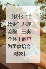 优化“个转企”办理流程，三类个体工商户为重点培育对象