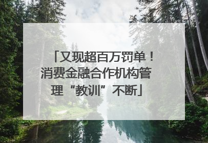 又现超百万罚单！消费金融合作机构管理“教训”不断