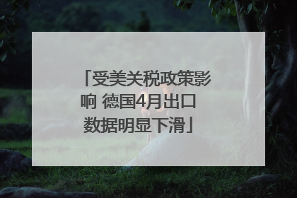 受美关税政策影响 德国4月出口数据明显下滑