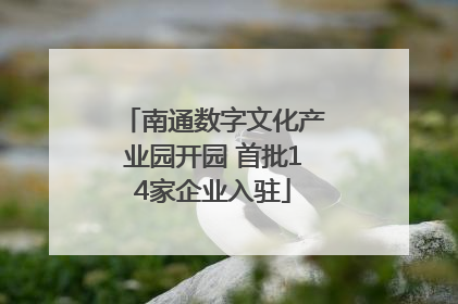 南通数字文化产业园开园 首批14家企业入驻