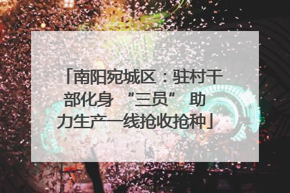 南阳宛城区：驻村干部化身 “三员” 助力生产一线抢收抢种