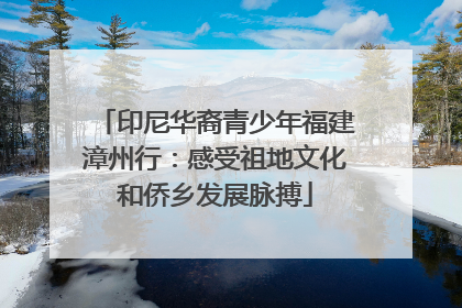 印尼华裔青少年福建漳州行：感受祖地文化和侨乡发展脉搏