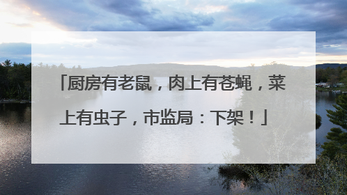厨房有老鼠，肉上有苍蝇，菜上有虫子，市监局：下架！