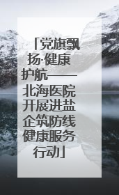 党旗飘扬·健康护航——北海医院开展进盐企筑防线健康服务行动
