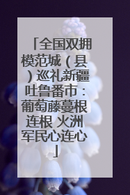 全国双拥模范城（县）巡礼新疆吐鲁番市：葡萄藤蔓根连根 火洲军民心连心