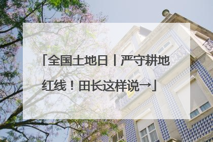 全国土地日丨严守耕地红线！田长这样说→