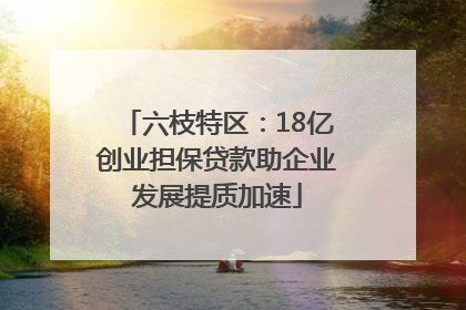 六枝特区：18亿创业担保贷款助企业发展提质加速