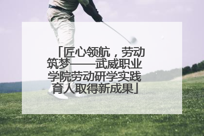 匠心领航，劳动筑梦——武威职业学院劳动研学实践育人取得新成果