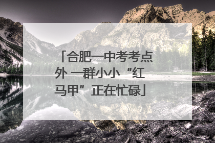 合肥一中考考点外 一群小小“红马甲”正在忙碌