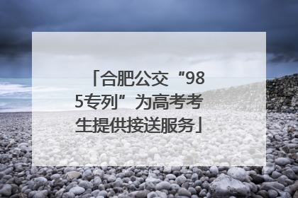 合肥公交“985专列”为高考考生提供接送服务