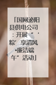 国网泌阳县供电公司：开展“‘粽’享清风 •廉洁端午”活动