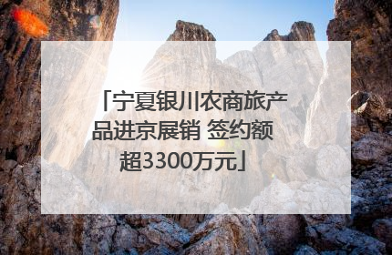 宁夏银川农商旅产品进京展销 签约额超3300万元